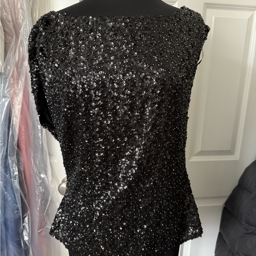 Zara Black Sequin Blouse